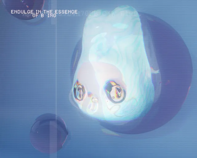 absract blue bunny